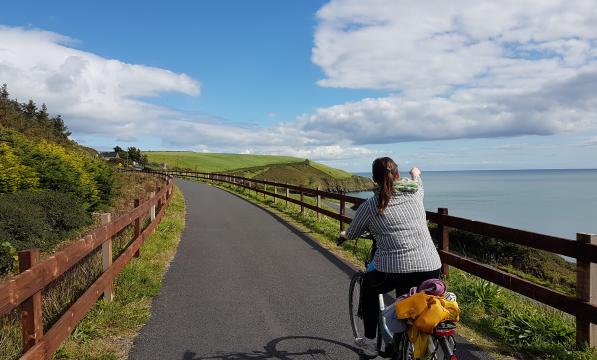 Laura on the Waterford Greenway