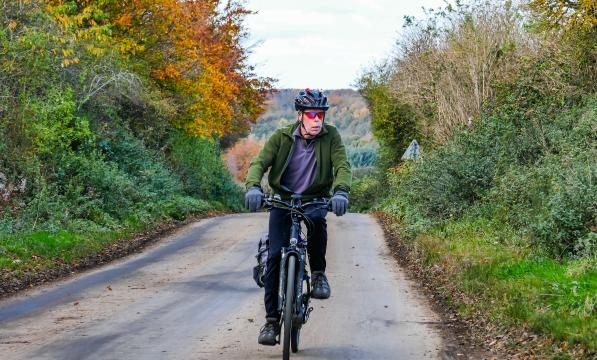 Neil out on his ebike. Credit: Stuart Threlfall