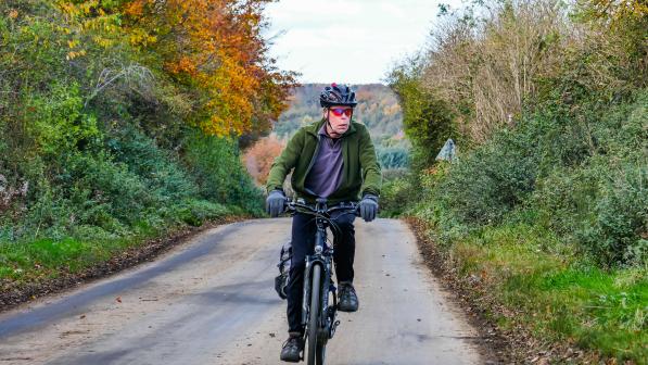 Neil out on his ebike. Credit: Stuart Threlfall