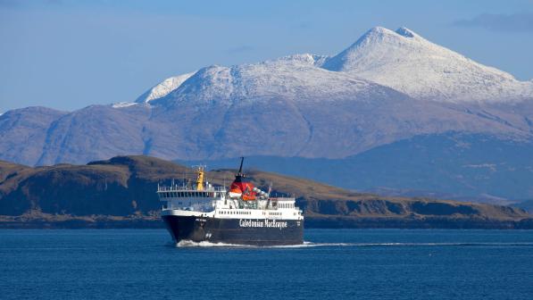 Caledonian MacBrayne ferry with Isle of Mull