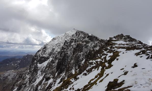 Snowdon crowned with snow