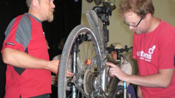 bike repairers at work