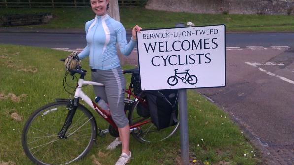 Laura Laker outside Berwick-Upon-Tweed