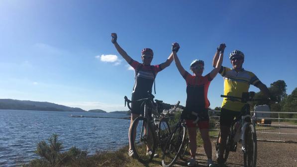 Three riders enjoying in the Scottish Highlands