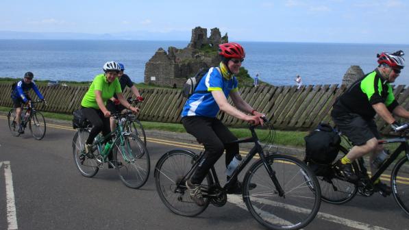 Dunure castle as seen from the Ayrshire Loop