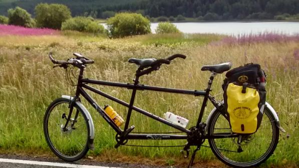 One of the Talking Tandems at Carron Valley reservoir