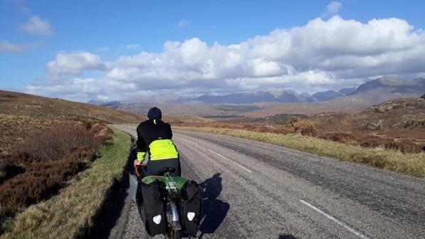 Riding down towards Poolewe from Gairloch
