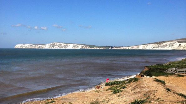 The view from Compton to Freshwater Bay