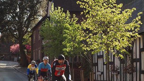 Riders going through Great Budworth
