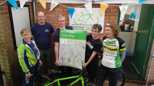 Volunteers presenting a map