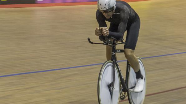 Robin Snelson out on the track
