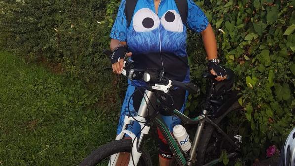 Alison on her bike