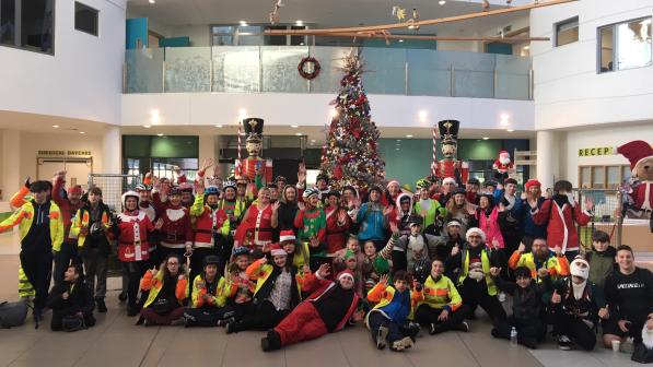 The Santa Cycle at the Alder Hey Christmas tree