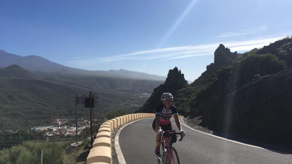 Ingrid Brusokaite training for the Transcontinental bike race