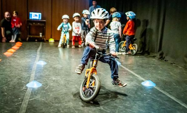 A Play Together on Pedals participant showing their skills