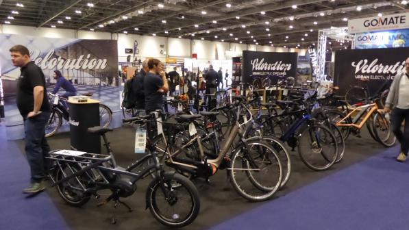 London Bike Show: E-bikes on the Velorution stand