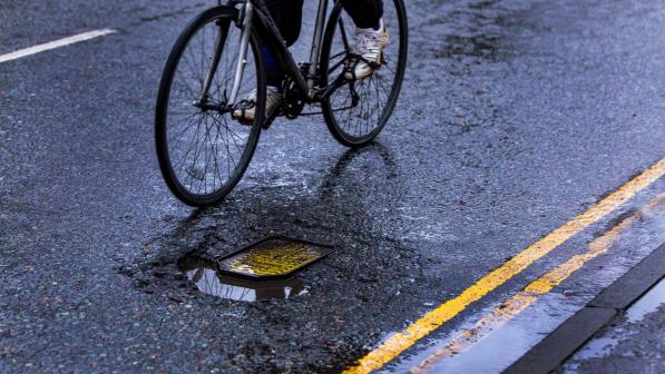 Potholes pose a much greater risk to cyclists than motorists