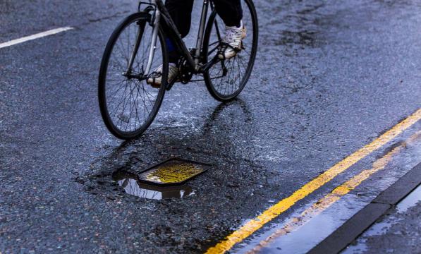 Potholes pose a much greater risk to cyclists than motorists