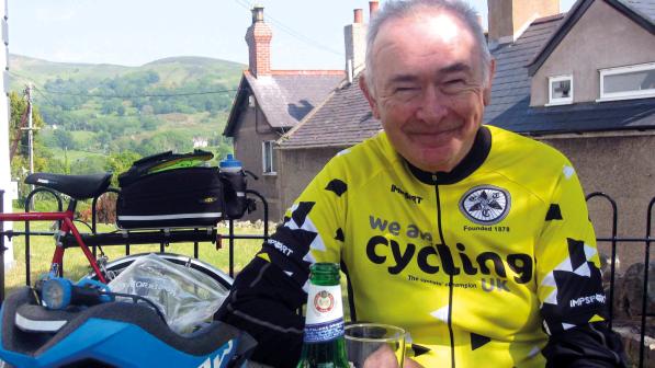 John taking a break at The Dinorben Arms