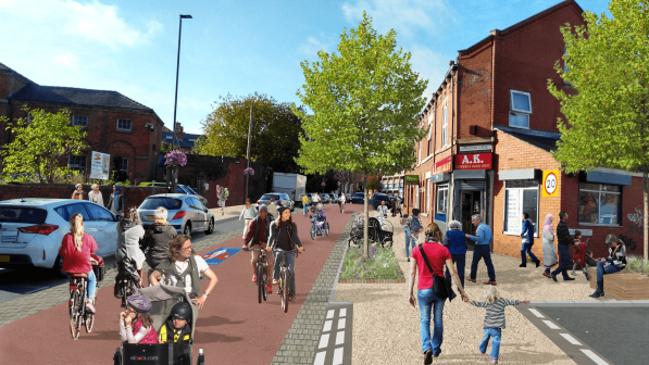 Sharrow lane, Sheffield, as a cycle friendly street 