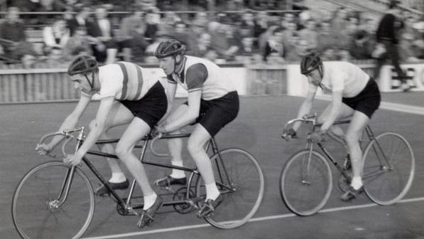 March 1952; tandem pacing at Herne Hill