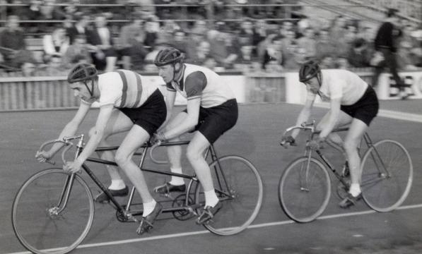 March 1952; tandem pacing at Herne Hill