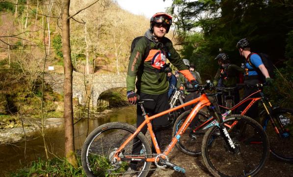 Blaen Roberts and his mountain bike
