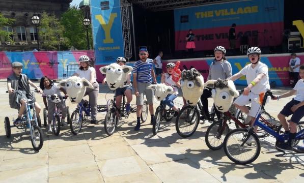 Proper Cycling Headrow Flock Costume Cycle Parade Inclusive Adaptive Disability Bradford