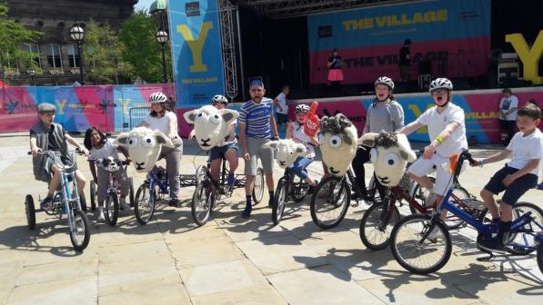 Proper Cycling Headrow Flock Costume Cycle Parade Inclusive Adaptive Disability Bradford