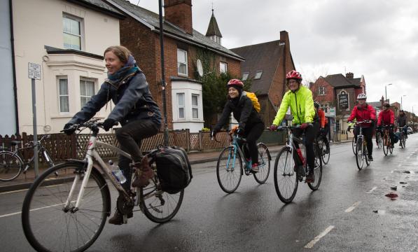 People cycling during our Festival of Women & Bicycles 2017