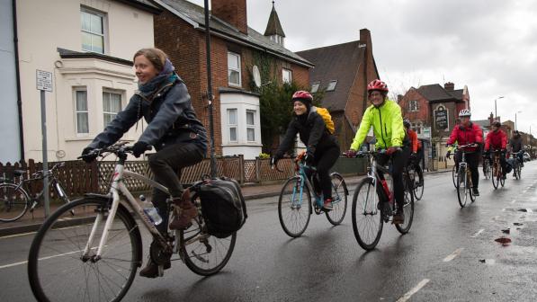People cycling during our Festival of Women & Bicycles 2017