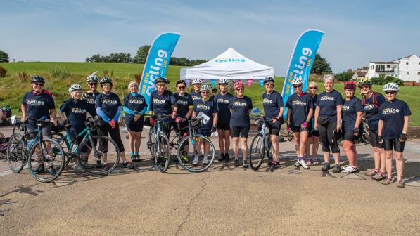 Volunteers at the Wirral Women's Festival of Cycling ride in August 2019  Photo by Rashid Yaman