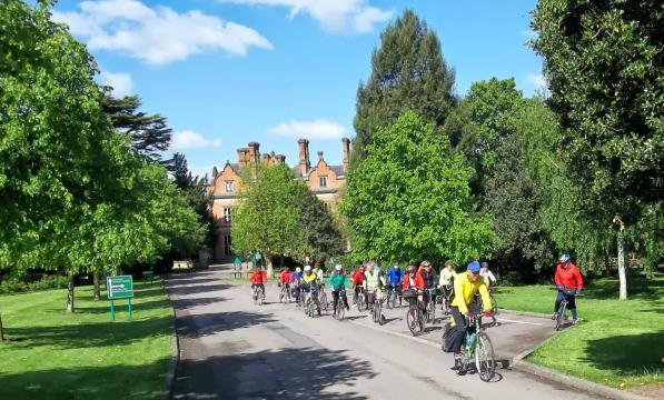 Riders setting off from Beaumanor