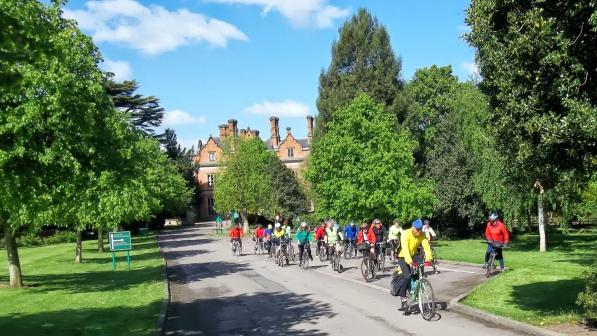 Riders setting off from Beaumanor