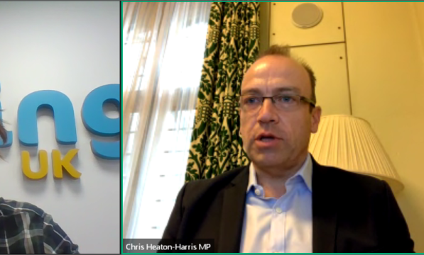 Cycling Minister Chris Heaton-Harris addresses Cycling UKs webinar on "Building new habits for a heathier Britain" 