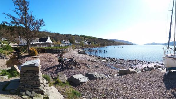 Stopping for a bite next to Loch Ness