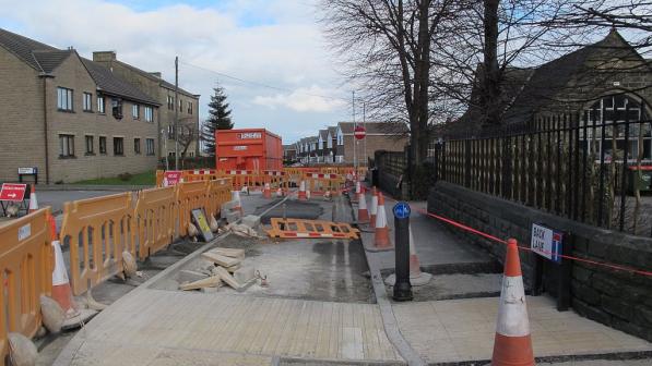 Cycle track under construction (photo cc Stephen Craven)