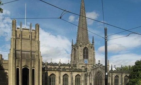 Sheffield cathedral cycle route