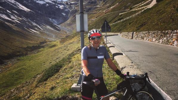 Jen Lewis inspired by the Stelvio pass cycling in Italy
