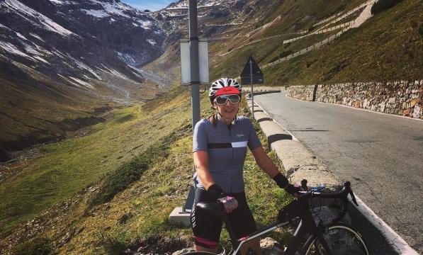 Jen Lewis inspired by the Stelvio pass cycling in Italy