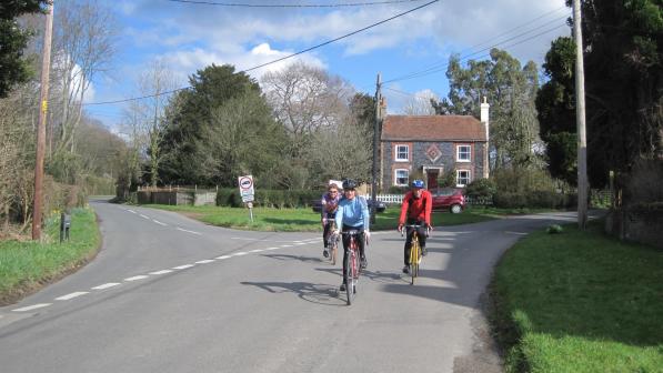 Riding on a country lane near Lewes