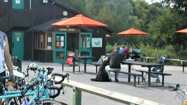 Southwater cafe tables and visitor centre