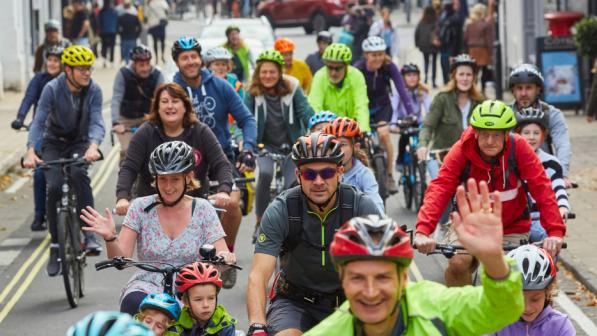 Photo of Winchester cyclists enjoying Mass Ride 5