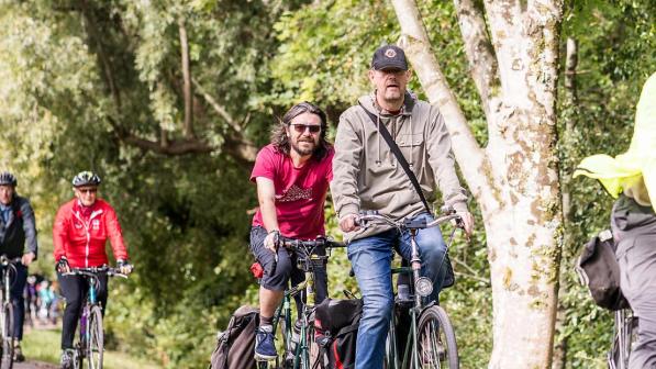 A large park ride event