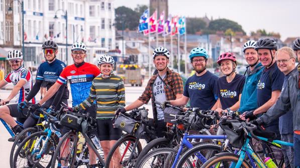 Cycling UK staff at the launch of the West Kernow way