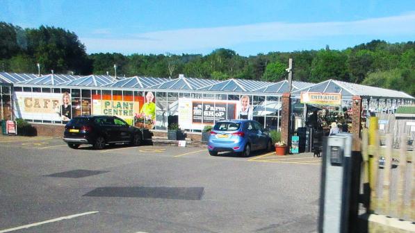 Rushfield's Plant Centre and car park