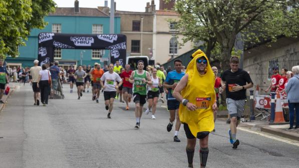 Runners taking part in the  Great West Run