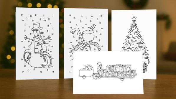 Image showing the four Christmas card designs we have available in our shop