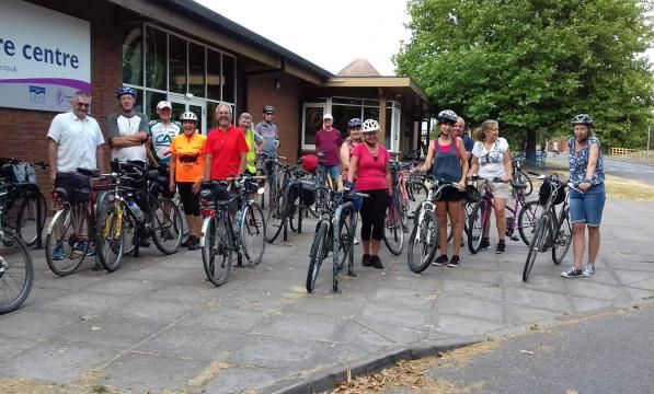 Cycle Bognor members meeting for a Summer evening ride