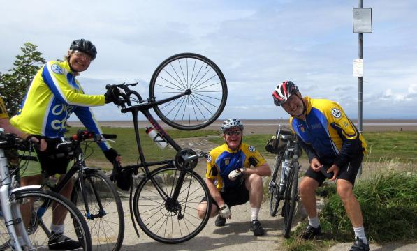 Burnley & Pendle Cyclists having fun at the seaside